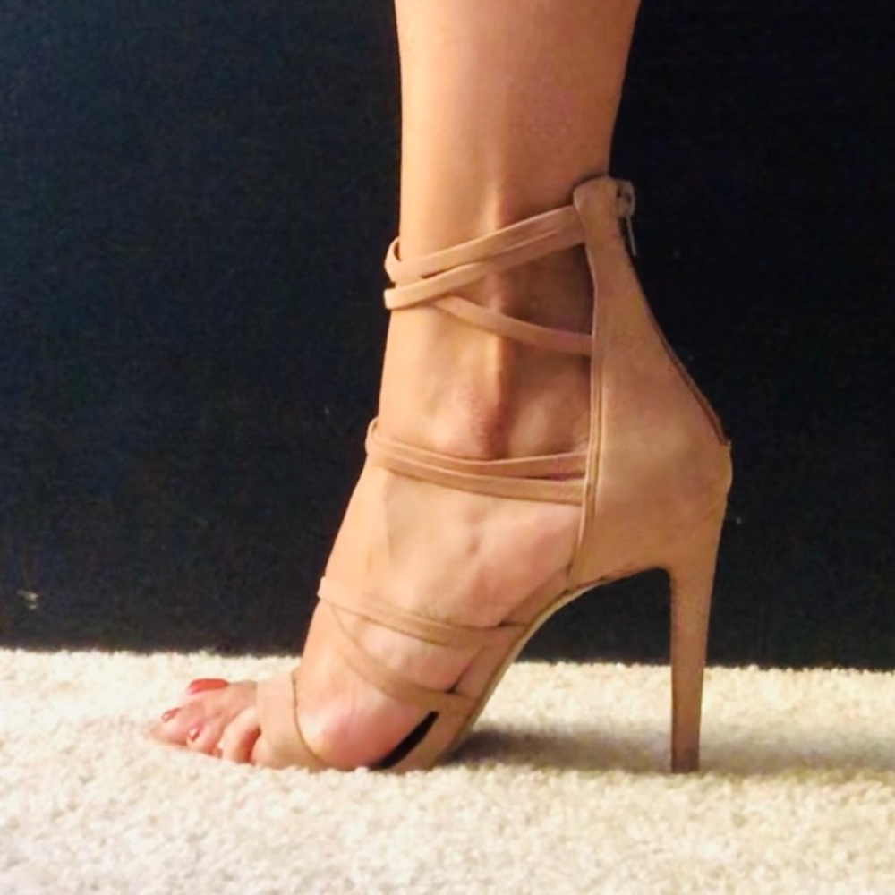 COPY - Steve Madden Nude Stiletto Strappy Heels